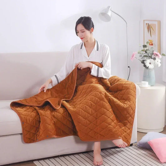 Multifunctional Electric Blanket USB Winter Shawl Blanket 3 Adjustable Fast Heating Blanket with Pocket Washable Warm Blanket